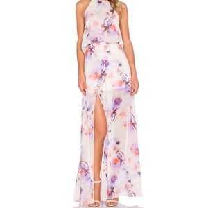halter maxi dress in Abria’s Floral
